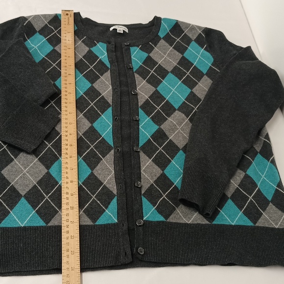 Womens XL preppy cardigan sweater casual round Neck button down Knit cardigan - Picture 7 of 10